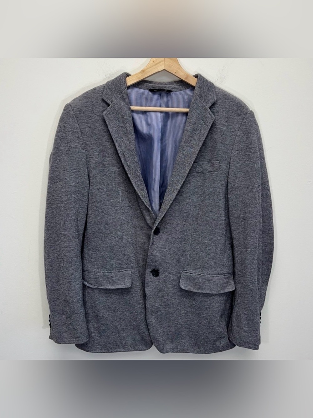 BANANA REPUBLIC Navy Blue Tailored Slim Fit Blazer Sport Coat Mens Size 42 42R